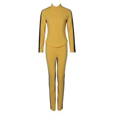 Costume cosplay Kill Bill la sposa Beatrix Kiddo kung fu giallo top pantaloni