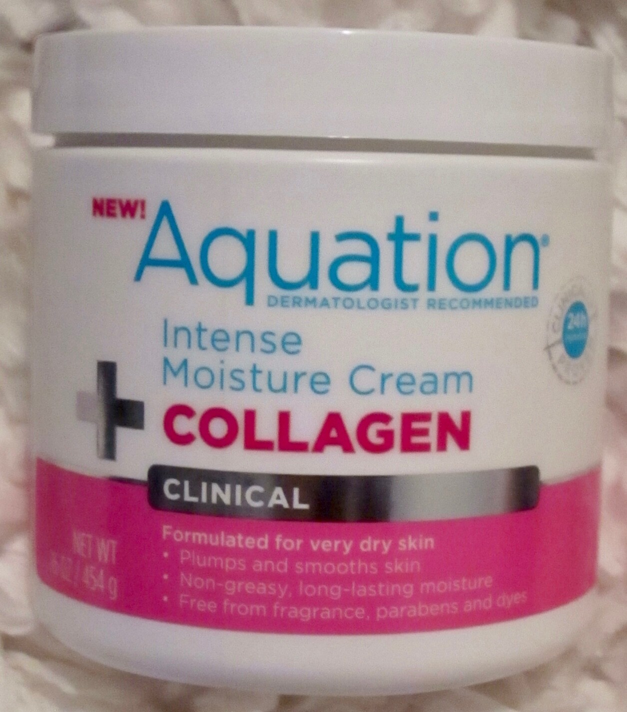 AQUATION INTENSE MOISTURE CREAM +COLLAGEN CLINICAL 16 OZ VERY DRY SKIN FREE SHIP