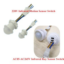 AC 220V AC85V-265V IR PIR Infrare Body Motion Sensor Switch LED Light Control