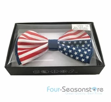 USA Flag America Flag Design Bow Tie Neck wear Unisex 