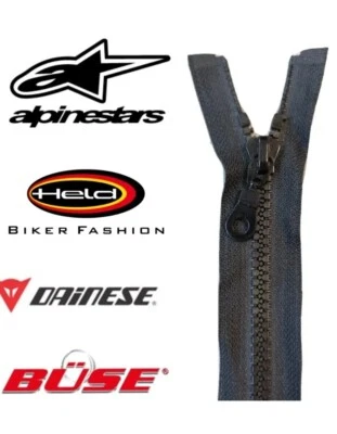 Reißverschluss Robust Motoradd Jacke kombis ,Krampe 8mm Teilbar Schwarz bis 80cm