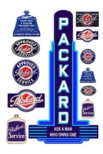 1:25 G scale model vintage Packard car automobile service signs