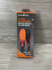 Action Heat Rechargeable Heated Insoles With Remote - Black S/M