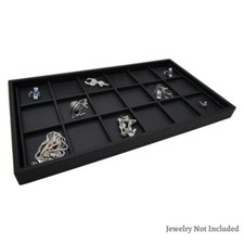 Novel Box Black Leatherette Jewelry Display Liner With Showcase Tray