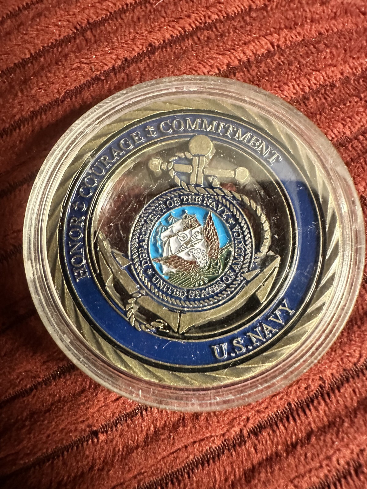 US Navy Honor Courage Commitment Military Challenge Coin Gift-image