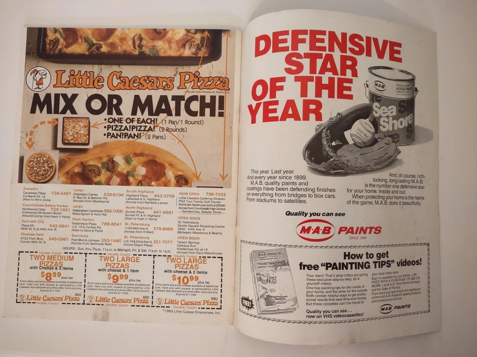 1989 Phillies Spring Training Game Program Jack Russell Stadium Clearwater FL - Image 4 of 4