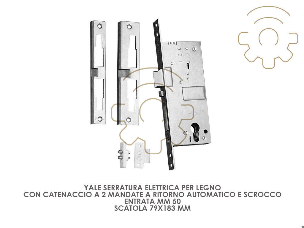 Yale-schloss Elektrisch Für Holzkiste Mm 79 X 183 Eingang 50 Mm Riegel