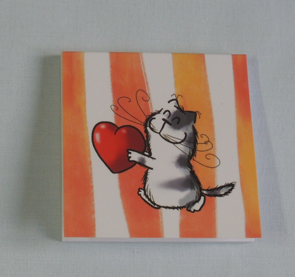 Katze Catzz - Von Herzen Humor 1X Klebezettel Haftnotizen 50 Blatt Notizzettel-image