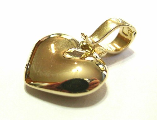 Solid Yellow Gold Heart Pendant 