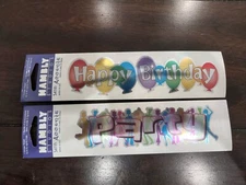 Hambly Studios Satin Accents Lot Of 2 Scrapbook Stickers Birthday and Party
