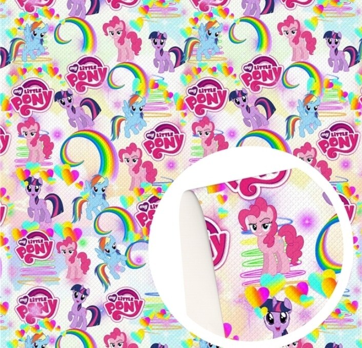 FOGLIO IN FINTA PELLE 8X12" STAMPATO 1223145 LITTLE PONY TEXTURE LISCIA