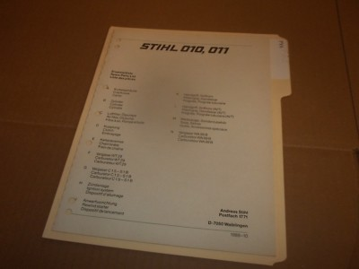 #ad PY6 Stihl Parts Manual 010 011 $19.99