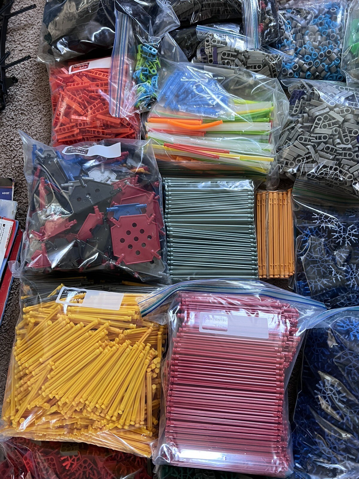 Lotto Lavoro Misto 1,2kg Pacchetto Ruote Knex K'NEX Connettori - Foto 4