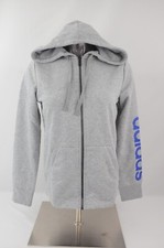 Adidas Essential Hoodie Grey/Blue Women's Multiple Sizes New with Tags DM3308