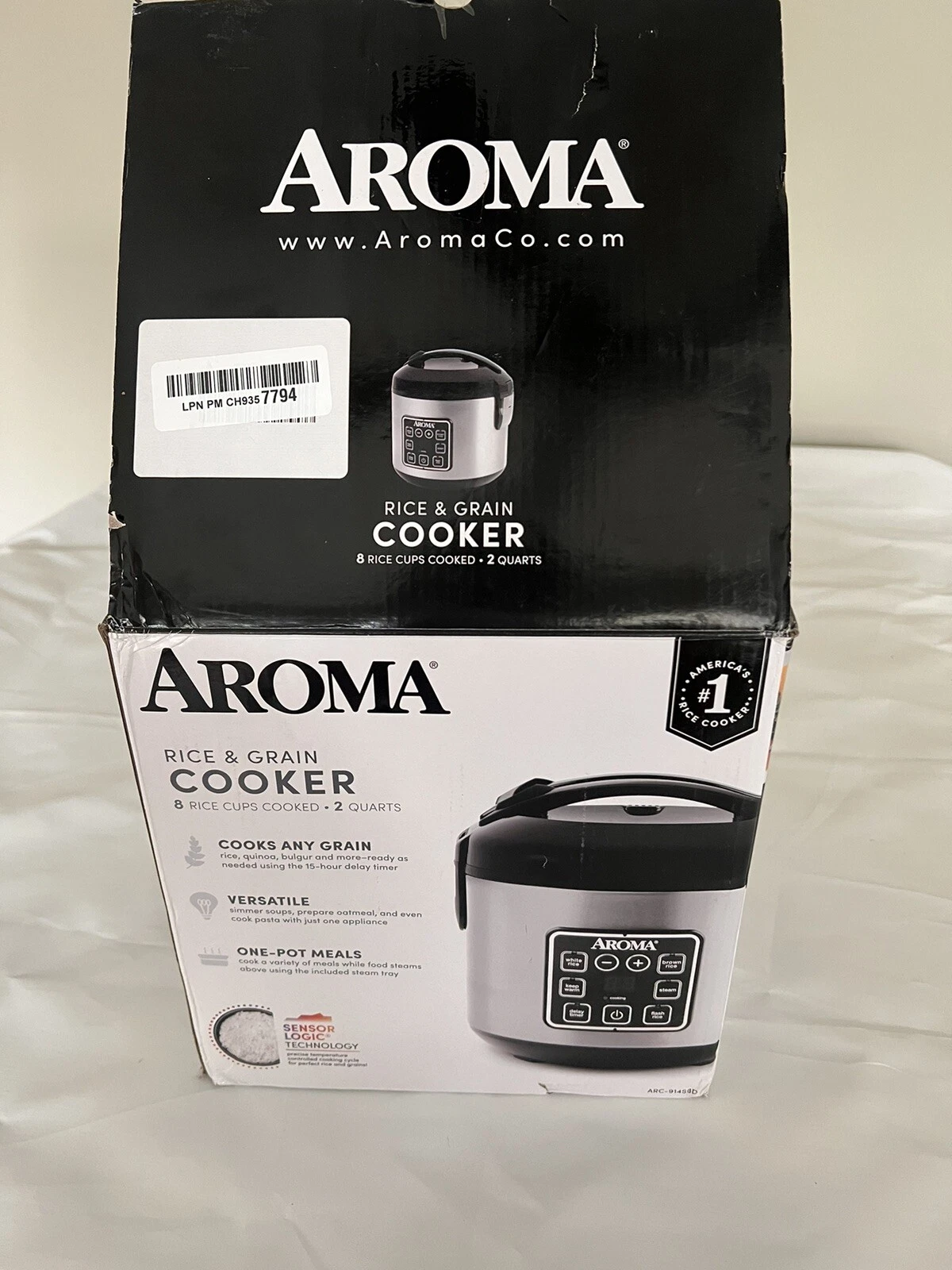 AROMA - Rise And Grain Cooker - 8 Rice Cups Cooked* 2 Quarts