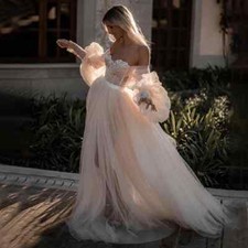 Sweetheart Neckline Wedding Dresses Off The Shoulder Lace Appliques Sweep Train