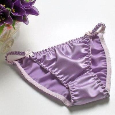 New Bikinis Underwear For Girls Years 10-12 Solid Silk Panties 100% Silk Briefs
