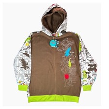 PJ Mark Reversible Full Zip Hoodie Mens 2XL Vintage Wearable Art