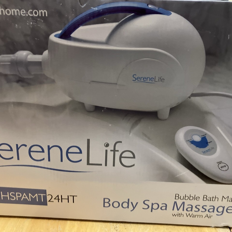 SereneLife Bubble Bath Mat Body Spa Massage W/ Warm Air 100 Water Safe