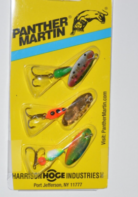 Panther Martin Spinner en ligne régulière, # 9, 3 / 8oz, corps jaune / point rouge - argent - Fish307