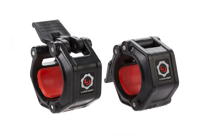 LockJaw Olympic Barbell Collars Black (1 Pair) Training Power Weight Lifting