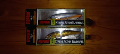 (2) Rapala X-Rap XR-8 Fishing Lure Crankbait - River Perch & Scoop Color - NEW!