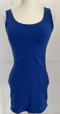 Dress Sleeveless sexy Blue spandex for Women Size Small