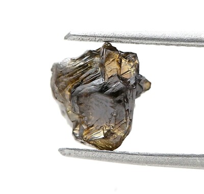 Raw rough diamond 1.88ct grayish brown sparkling natural polygon shape for jewel
