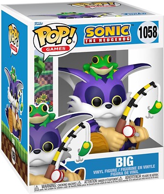 Funko Pop Super Sonic the Hedgehog: Big the Cat w/ Frog 6'' Figure