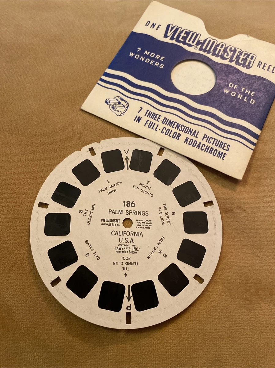 Viewmaster Reel, Palm Springs California, 1949 Vintage View Master Reel TVM6