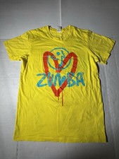 Pre Owned Fair Last 3 Photos Zumba Wear Fitness T Shirt Yellow Women Sz XS / S