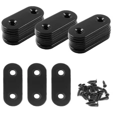 24 Pcs Straight Brace, Flat Brace 1.6” x 0.6”, Stainless Steel Straight Brack...