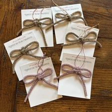 Target Bullseye Playground Lot (6) Christmas 2025 Rhinestone Bow Ornaments BNWT