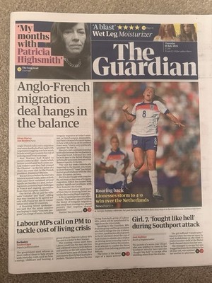 The Guardian 10th July 2025 10/7/25 England Women Win & Wet Leg Review