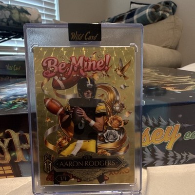 Wild Card Be Mine! Aaron Rodgers 1/1 Football Trading Card