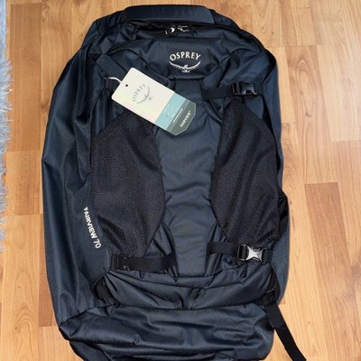 Osprey Fairview 70L Black Backpack with 2 in 1  Day Pack for Hiking Travel