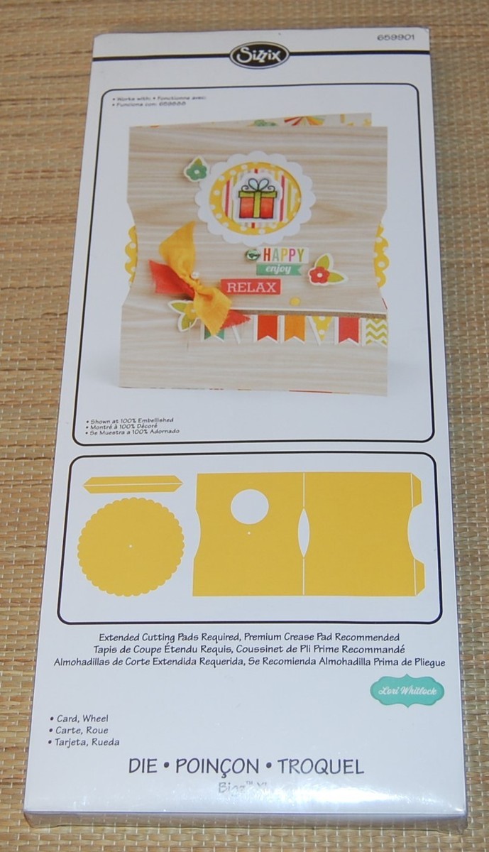 Sizzix Bigz Card , Wheel Die Cutting NEW Lori Whitlock 659901 #D1