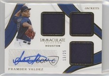 2019 Panini Immaculate Jackets 13/25 Framber Valdez #J-FV Auto 3hd