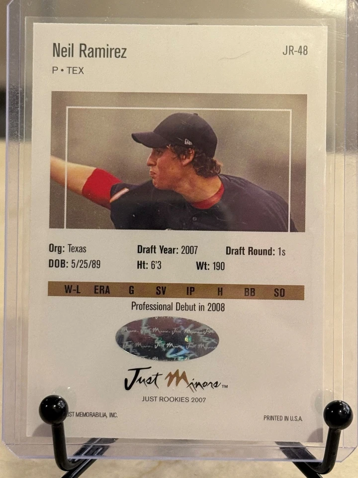 2007 Just Minors Rookies #JR-48 Neil Ramirez Auto * - Image 2 of 2