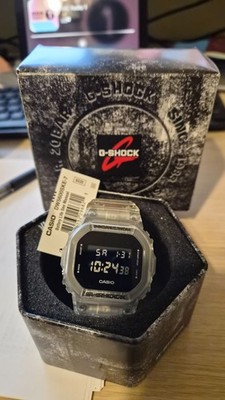 Casio G-Shock DW-5600SKE-7 Black Digital Dial Transparent Resin Band (no papers)
