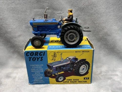 Corgi 67 Ford 5000 Super Major Tractor In Original Box - Good Vintage 1960s NM