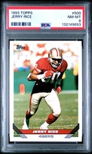1993 TOPPS #500 JERRY RICE PSA 8