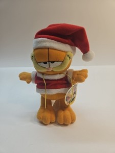 Russel Stover Santa Garfield With Tags Christmas Collectible Cat Soft Plush Toy