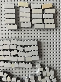 Lego Light Bluish Gray Brick 1x12 1x10 1x6 1x4 1x3 1x2 1x1 Sun Patina&rsquo;d 200pcs