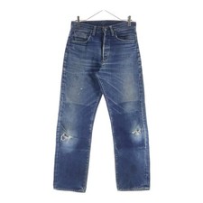 Levi's 70s BIG E Late Button Back 6 Leg R Rainbow Stitch Denim Pants Indigo Used