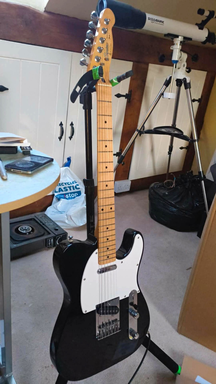 1991 Squier Telecaster Black RH Maple Neck Made in Korea