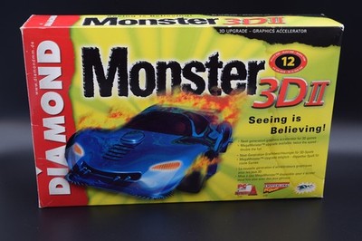 3dfx Voodoo2 Diamond Monster 3D II PCI Grafikkarte 12MB OVP Retro