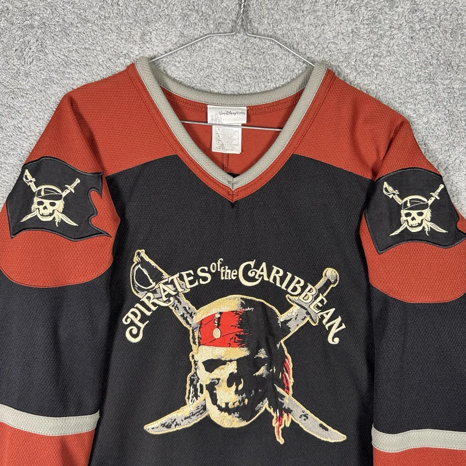 Camiseta Piratas del Caribe Hombre L Walt Disney World Capitán Jack 67 Fútbol Foto 3 de 4