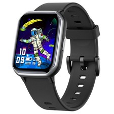 Black Kids Smart Watch, 1.5 DIY Face, IP68 Waterproof, 19 Sport Modes, Heart