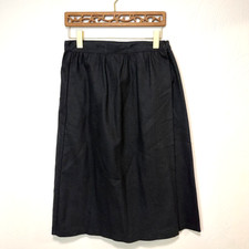Vintage Pants Plus New York Black Midi Skirt Elastic Waist Womens Size 13/14